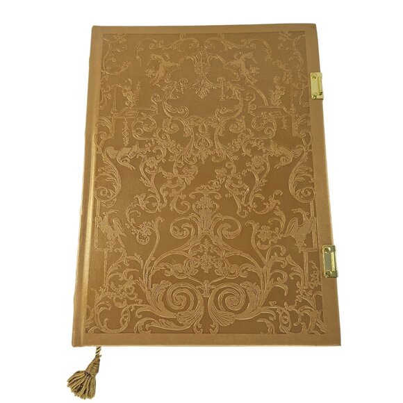 Disney Beauty & The Beast Live Action Movie Journal Gold Embossing FLAWS - Picture 1 of 11